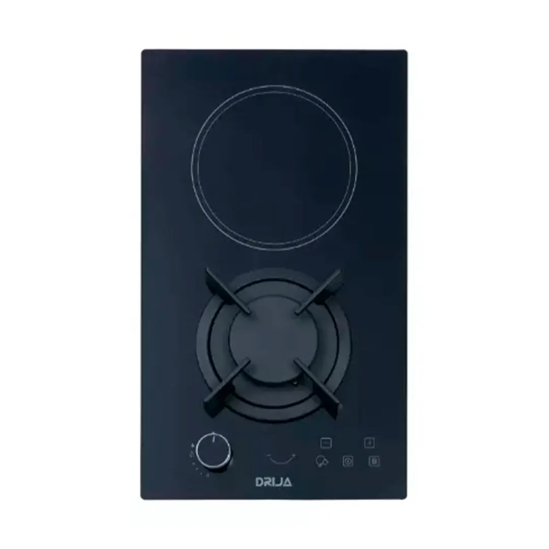 ESTUFA DRIJA VITROCERAMICA DUAL (GAS Y ELECTRICA) 29 CM 110V NEGRO