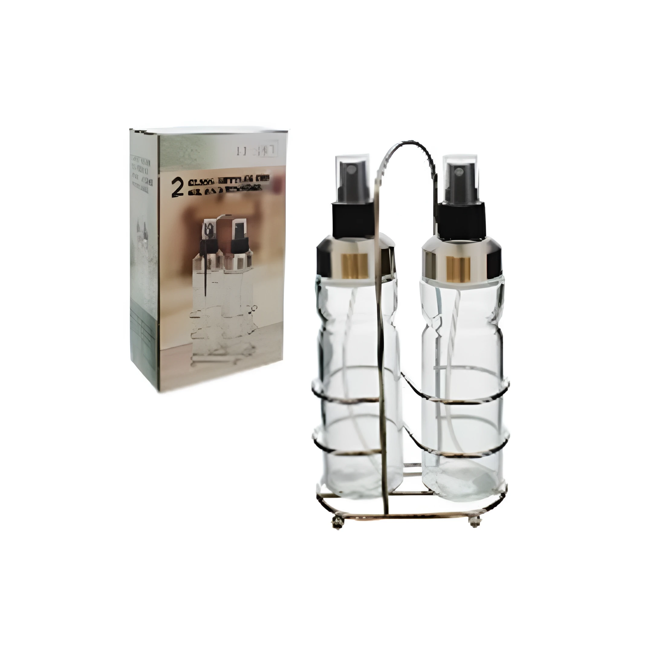 ACEITERO / VINAGRERA 2PZAS 750-01443 N2301443 TRANSPARENTE/NEGRO/PLATEADO