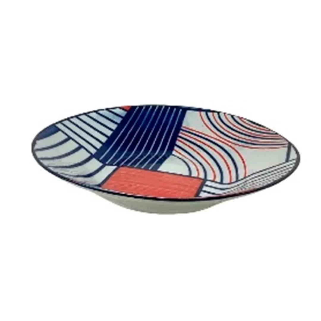 PLATO P/ SOPA 8" 705-1434987 BLANCO/AZUL/ROJO