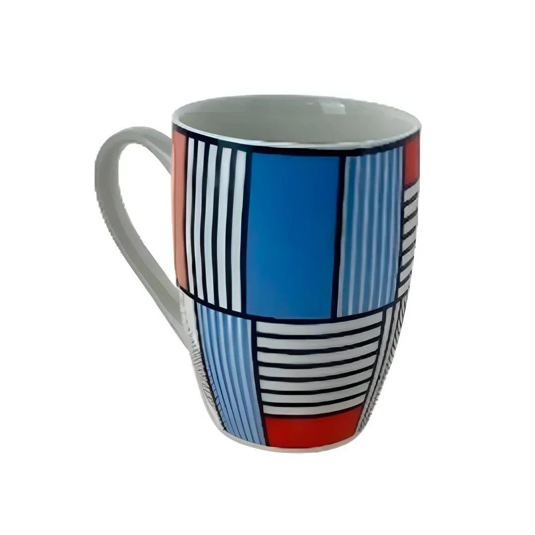 TAZA 12OZ 727-1434989 BLANCO/ROJO/NEGRO/CELESTE